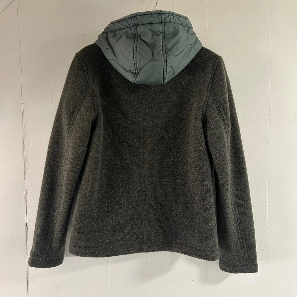 Slate & Stone Mason Wool Quilted‎ Jacket in Army Green sz S